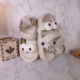 Beige Combo Slides Sandals