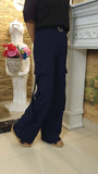 Navy Wide Leg Cargo