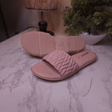 Pink Quilted Slippers - Maha fashions -  Women Footwear