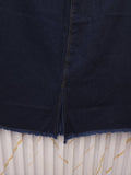 Blue Wide Leg Denim Skirt