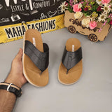 Black Men Slippers - Maha fashions -  Men Footwear