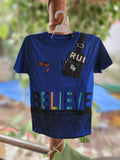 Blue Retro T Shirt - Maha fashions -  KIDS CLOTHING