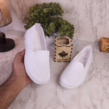 White Women Slip On Sneakers Wide Width Comfort Walking Shoes Casual Flat