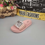 Pink Studs Wegde Slides