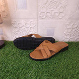 Camel Cross Pattern Slippers