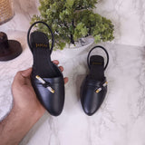 Black Close Toe Sandals