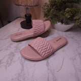 Pink Quilted Slippers - Maha fashions -  Women Footwear