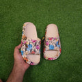 Beige Multi Printed Slipper - Maha fashions -  Women Footwear