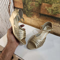 Golden Casual Sandals in Wedge - Maha fashions -  Women Footwear