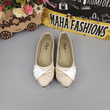 Beige White Contrast Pumps