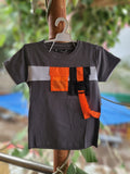 Kids Grey Pocket Style T Shirt