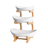 White Three Layers Plastic Serving Dish - Maha fashions -  House Holds