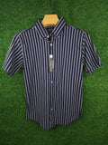 Navy Stripes Stretchable Shirt