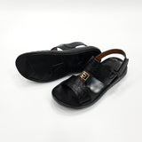 Men Black & Brown Sandals - Maha fashions -  