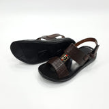 Men Black & Brown Sandals - Maha fashions -  