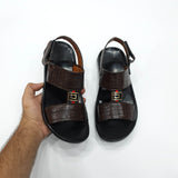 Men Black & Brown Sandals - Maha fashions -  