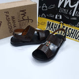 Men Black & Brown Sandals - Maha fashions -  