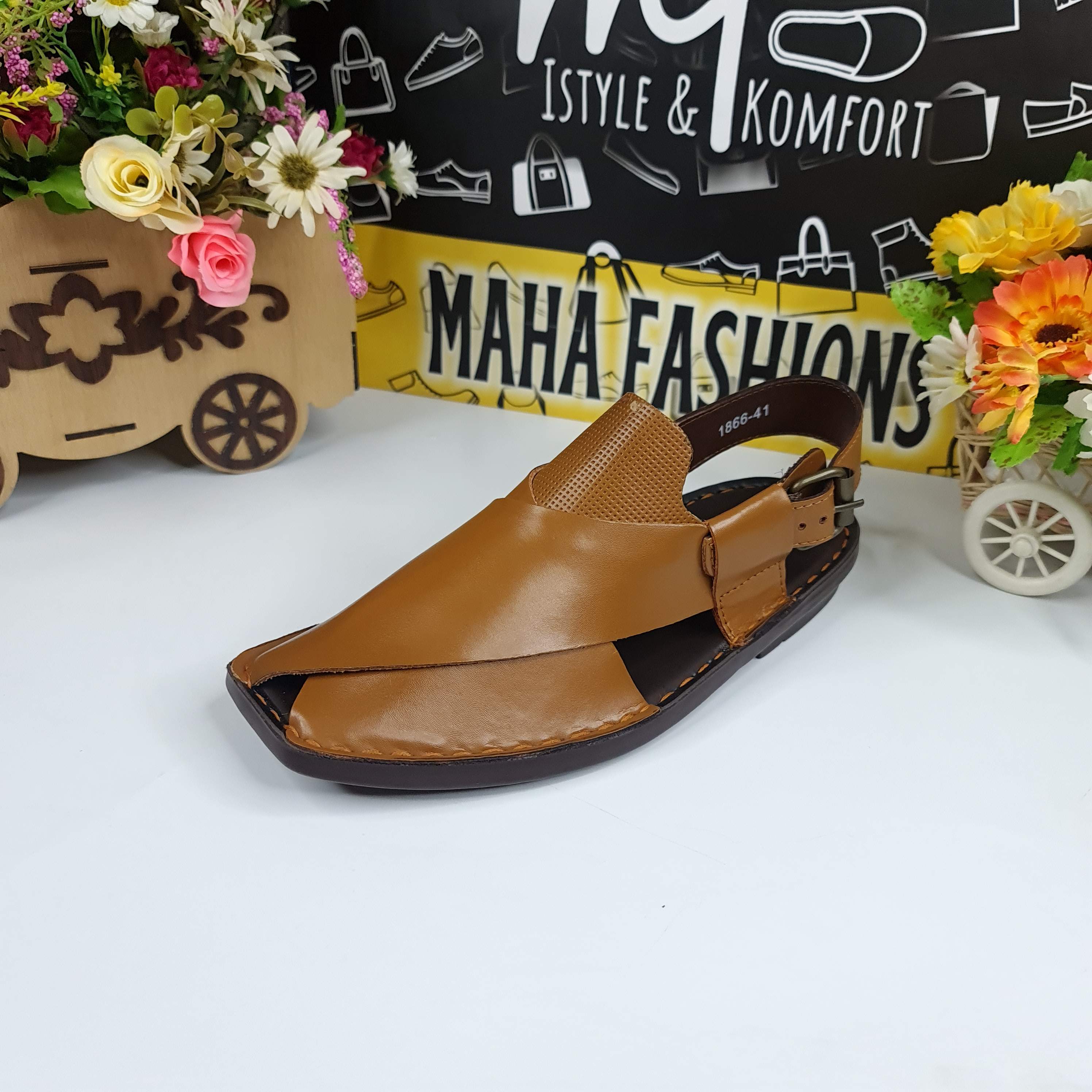 Mustard Casual Peshawri Sandals - Maha fashions -  Men Footwear
