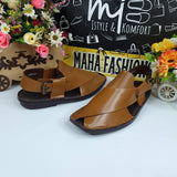 Mustard Casual Peshawri Sandals - Maha fashions -  Men Footwear