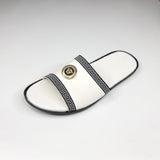 White Buckle Slippers - Maha fashions -  Men Slippers