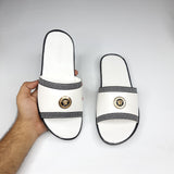 White Buckle Slippers - Maha fashions -  Men Slippers