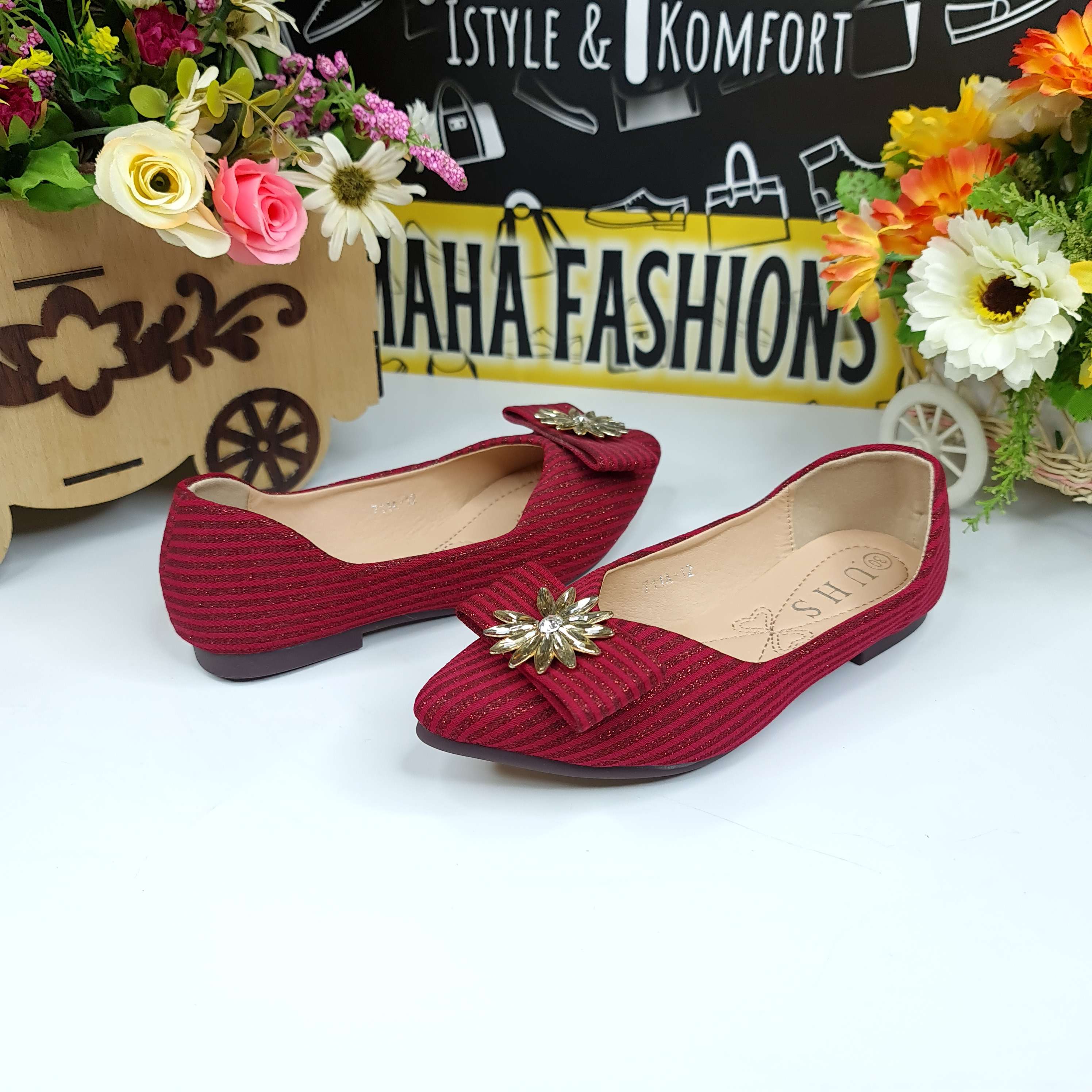 Kids Red Buckle Pumps Maha fashions