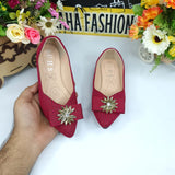 Kids Red Buckle Pumps - Maha fashions -  Kids Pumps