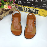 Mustard Stitch Pattern Sandals - Maha fashions -  