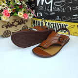 Brown  Stitch Pattern Sandals - Maha fashions -  