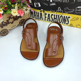 Brown  Stitch Pattern Sandals - Maha fashions -  