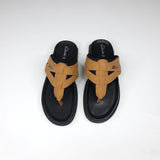 Camel Buckle Slippers - Maha fashions -  