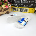 White Multi Puzzle Slides - Maha fashions -  