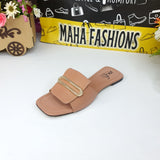 Buckle Flat Slippers - Maha fashions -  
