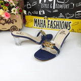 Chain Slipper With Transparent Heels - Maha fashions -  
