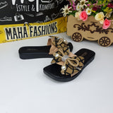 Brown Bow Slides - Maha fashions -  