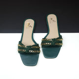 Green Chain Slippers