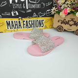 Pink Stud Slippers - Maha fashions -  