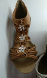Brown Zipper Sandal - Maha fashions -  Women's Footwear