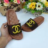 Brown Casual Slides - Maha fashions -  