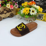 Brown Casual Slides - Maha fashions -  