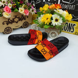 Red/Orange Casual Slides - Maha fashions -  