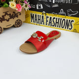 Red Buckle Slipper - Maha fashions -  