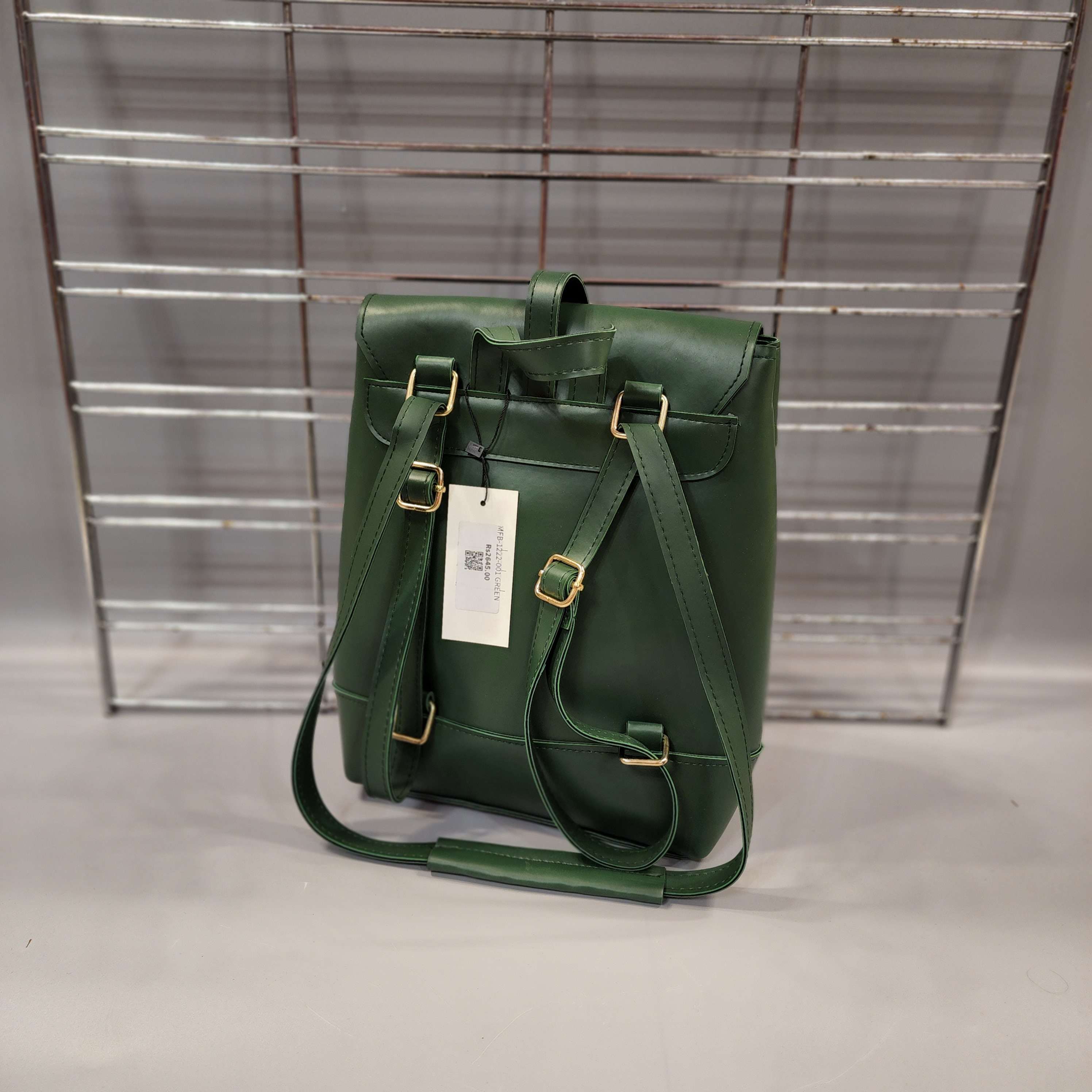 Green Backpack with Stachel - Maha fashions -  